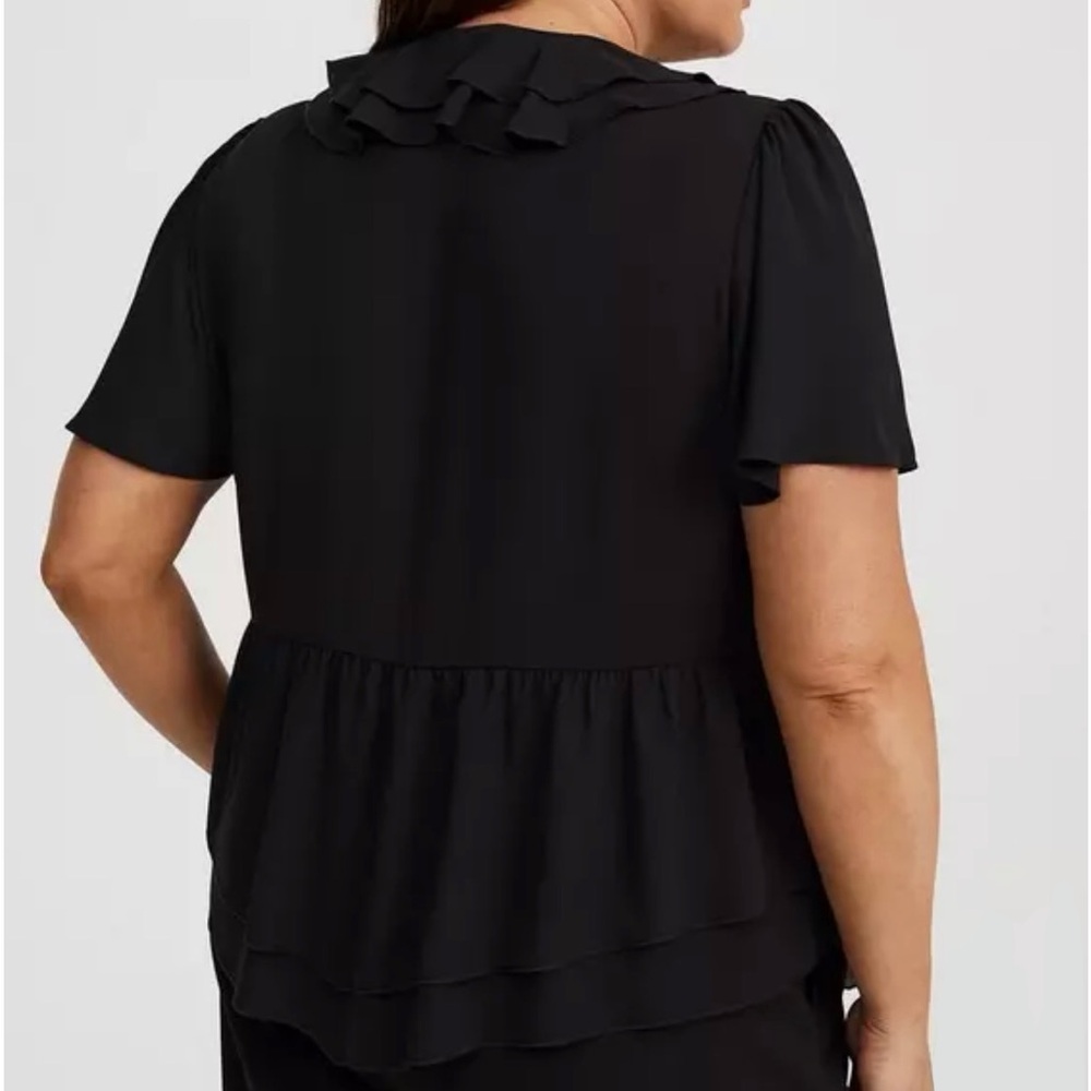 V-Neck Double Ruffle Top - Picture 2 of 5